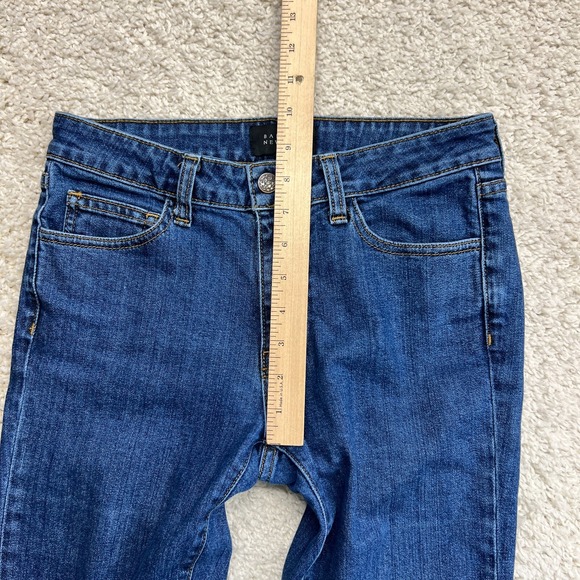 Barneys New York Jeans Womens 26 Blue Denim Raw Hem Stretch Mid Rise - Picture 7 of 10
